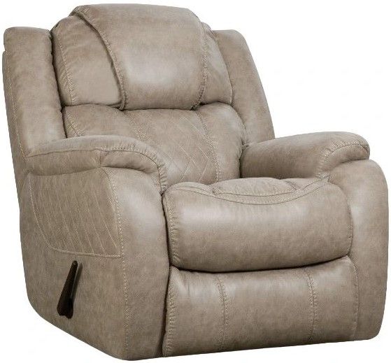 HomeStretch Daytona Beige Foam Arm Manual Rocker Recliner-0