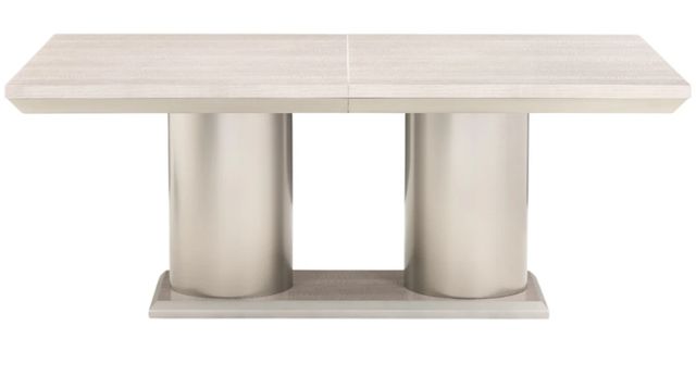 Michael Amini® Marin Greige Rectangular Double Pedestal Table-2