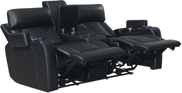Steve Silver Co. Lavon Midnight Dual-Power Reclining Loveseat with Console-3