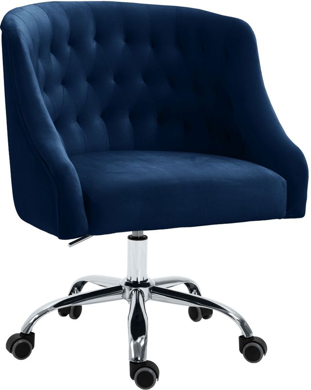 Meridian Furniture Arden Navy Velvet Office Chair-0