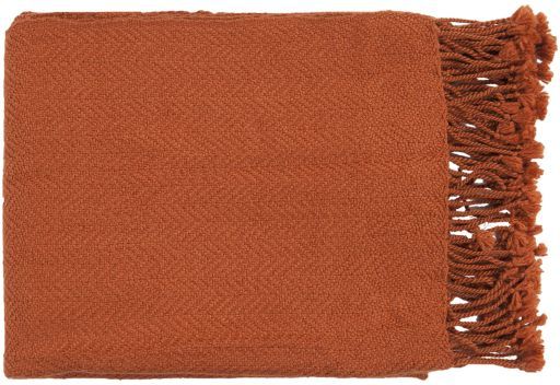 Surya Turner Burnt Orange 50"x60" Throw Blanket-0