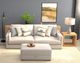 Jackson Furniture Trevor 3-Piece Nickel Small Spaced Sectional with Storage Ottoman-5