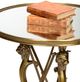 Wildwood Lamps Lion In The Library Glass Top Accent Table with Antique Base-3