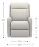 La-Z-Boy® Finley Oyster Power Wall Recliner with Headrest-4