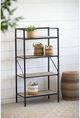 A & B Home Black/Natural Shelf-4