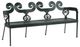 Century® Augustine Litchfield Green Metal Outdoor Garden Bench-0