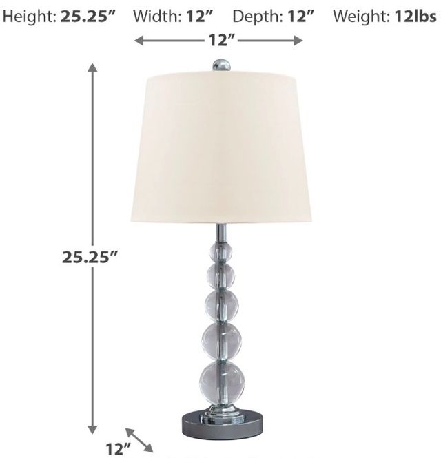 Signature Design by Ashley® Joaquin 2-Piece Clear/Silver Table Lamp-3
