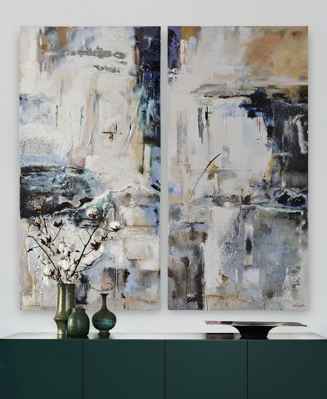 Renwil® Yaffa Set of 2 Hand Painted Canvases-1