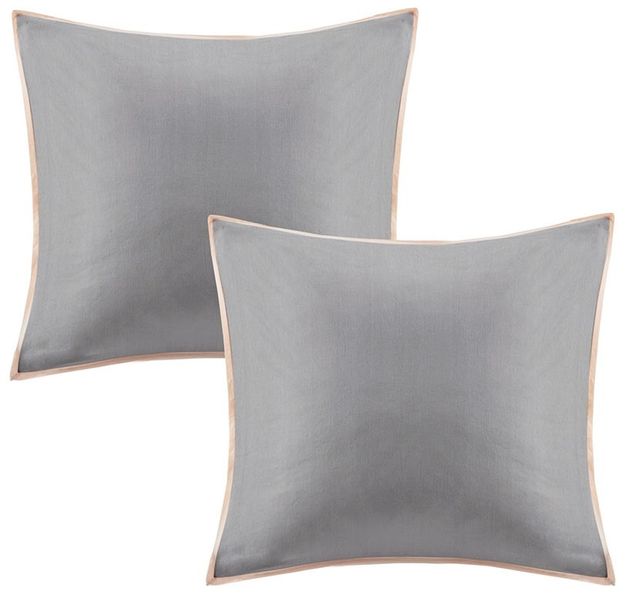 Olliix by Madison Park Isla 8 Pieces Blush Queen Cotton Printed Reversible Comforter Set-2