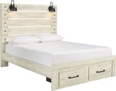 Signature Design by Ashley® Cambeck Whitewash Queen Storage Panel Bed
