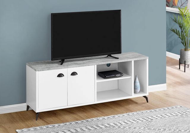 Monarch Specialties Inc. Grey/White Tv Stand-1