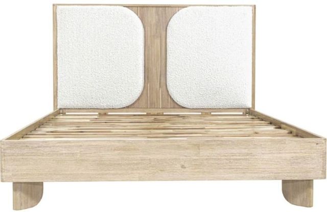 LH Home Haru Sand Wash Queen Panel Upholstered Bed-2
