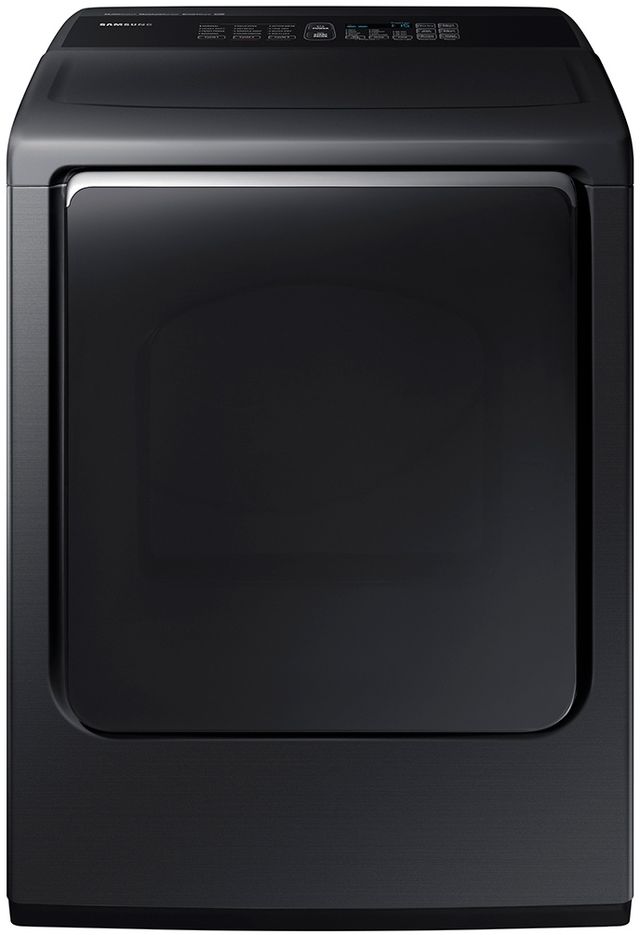 Samsung 7.4 Cu. Ft. Fingerprint Resistant Black Stainless Steel Front Load Gas Dryer-0