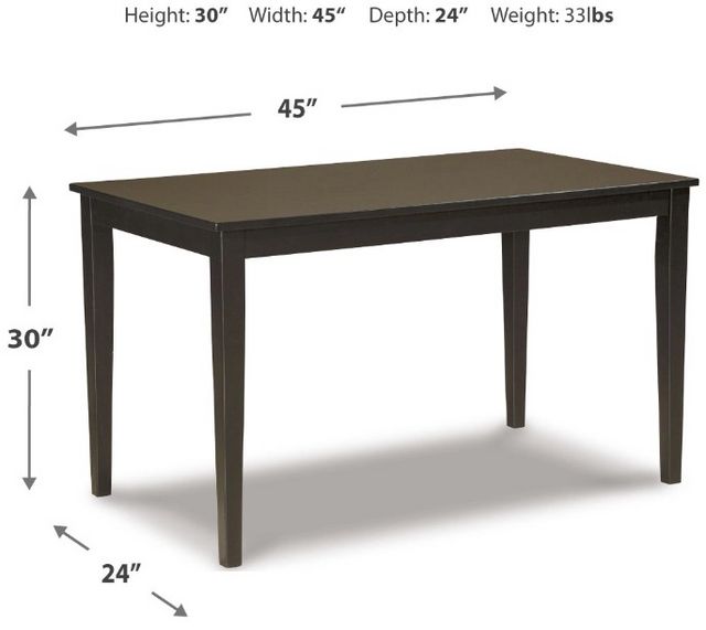 Signature Design by Ashley® Kimonte Dark Brown Dining Table-4