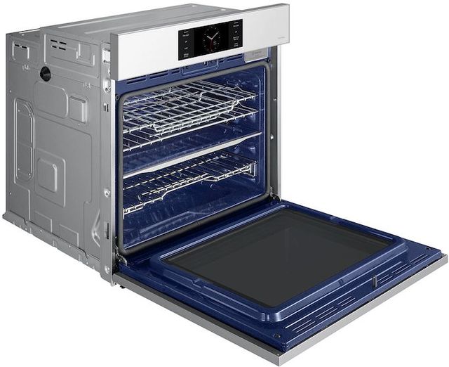 Samsung Bespoke 30" White Glass Single Electric Wall Oven-4