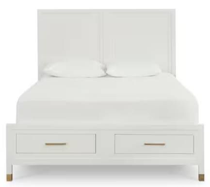 Bassett® Furniture Tidewater Hampton White Queen Panel Bed-1