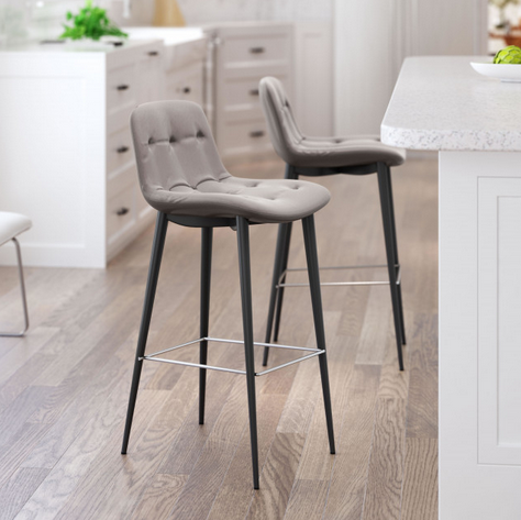 Zuo® Modern Tangiers Taupe Bar Chair-2