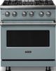 Viking® 5 Series 30" November Sky Pro Style Dual Fuel (NG) Range with Polished Chrome Trim-0