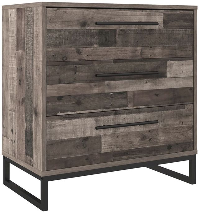 Signature Design by Ashley® Neilsville 3-Piece Multi Gray Queen Platform Panel Bed Set-3