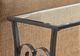 Monarch Specialties Inc. Glass Top Magazine End Table with Satin Black Meta Base-2