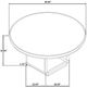 Coaster® Leandro 5-Piece Burnished Black/Cream Round Dining Table Set-2