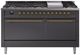 Ilve® Nostalgie II Series 60" Graphite Matte Pro Style Dual Fuel Range-0
