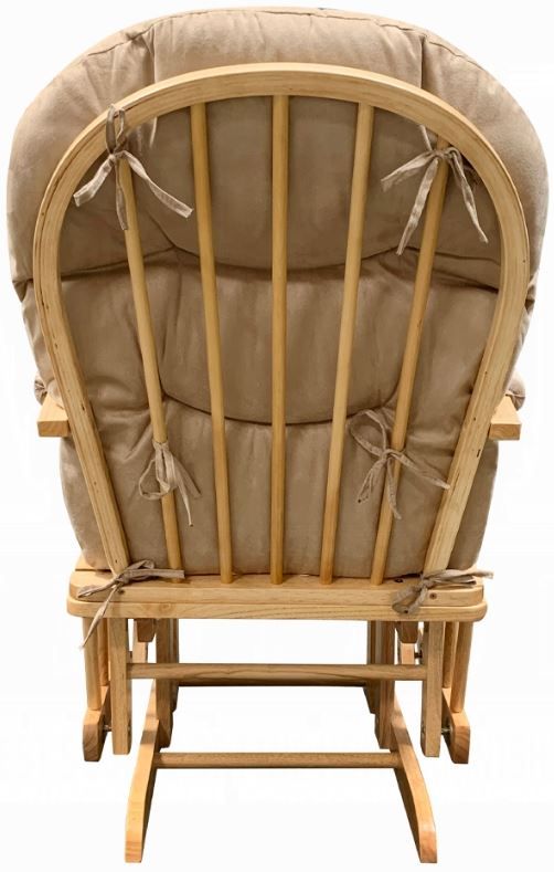 ACME Furniture Rehan Natural Oak/Taupe Glider Chair and Ottoman Set-3