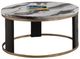 Furniture of America® Bogor Black/White Cocktail Table with Black/Gold Base-0