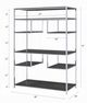 ACME Furniture Vonara Chrome/Rustic Gray Oak Bookshelf-3
