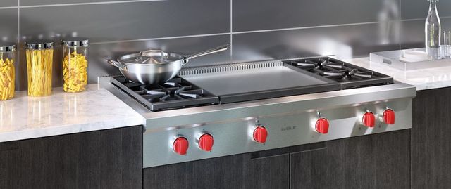 Wolf® 48" Liquid Propane Stainless Steel Rangetop-1