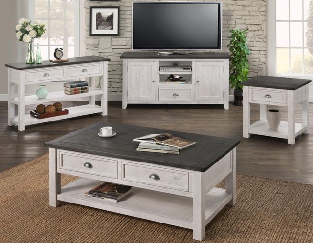 Martin Svensson Monterey Gray End Table with White Base-1