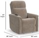 Flexsteel® Luma Sable 32" Fabric Power Lift Recliner with Power Headrest, and Lumbar-3