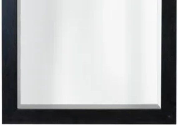 Stylecraft Matte Black Beveled Framed Wall Mirror-1
