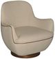 Currey & Company Brene Oatmeal Swivel Chair-0