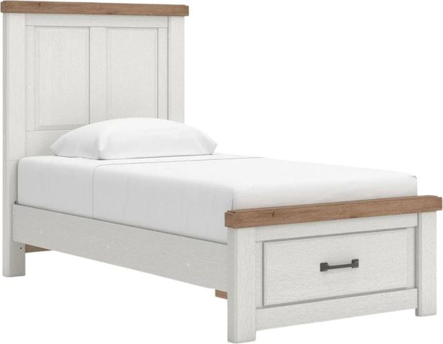 Benchcraft® Savonport Brown/White Youth Twin Panel Storage Bed-0