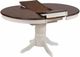TEI Windswept Shores Cherry Rub-thru Pedestal Dining Table with Buttermilk Base-2