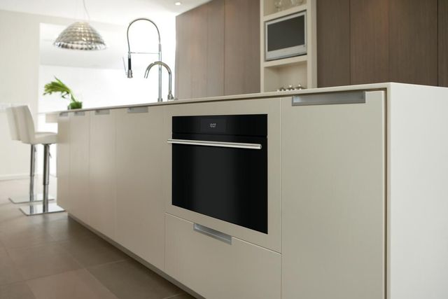 Wolf® M Series Contemporary 30" Black Single Electric Wall Oven-2