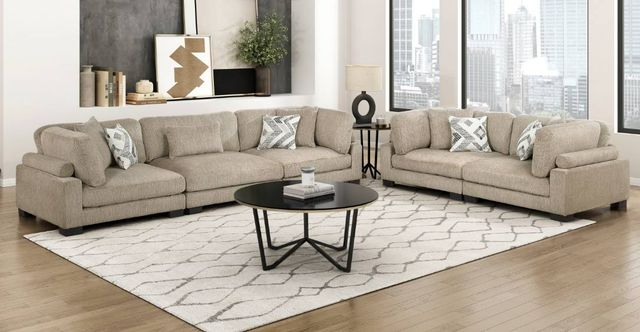 Homelegance® Tinley 3-Piece Brown Modular Sectional Sofa-1