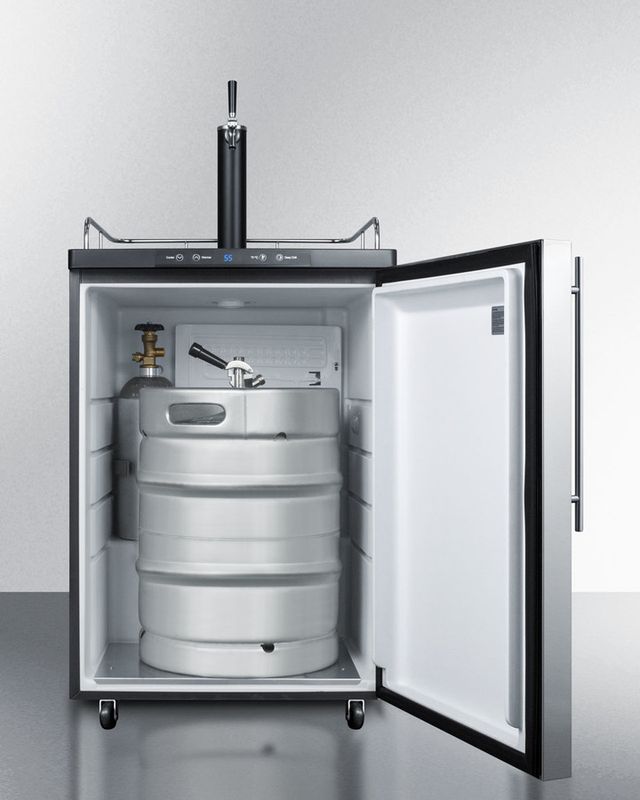 Summit® 5.6 Cu. Ft. Stainless Steel Beer Cooler/Kegerator-3