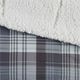 Olliix by Woolrich Tasha Grey Oversized Softspun Down Alternative Throw-1