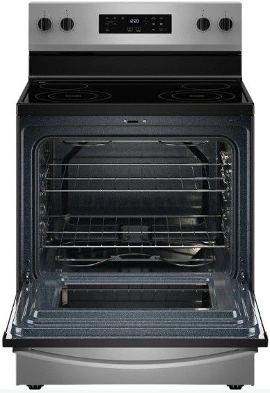 Whirlpool® 30" Stainless Steel Freestanding Electric Range with Self Clean-1