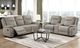 Homelegance® Dean Dove Double Manual Reclining Loveseat with Center Console-1