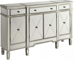 Coaster® Aconitum Clear Mirror 4-Door Wine Cabinet