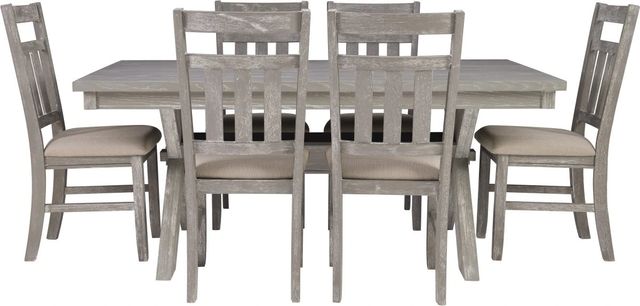 Powell® Turino 7-Piece Weathered Gray Dining Set-1