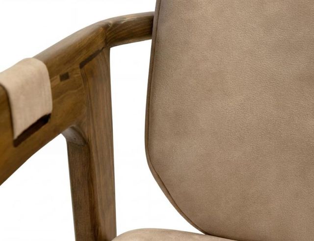 International Furniture Direct Silver Brown/Ivory Dining Arm Chair-4