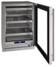 U-Line® Stainless Steel 24" Reversible Hinge Undercounter Refrigerator-2
