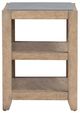 Liberty Furniture Millstone Gray Chairside Table with Brown Base-2