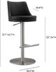 TOV Furniture Reagan Black Adjustable Stool-2