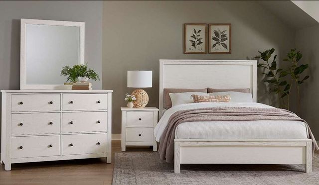 Vaughan-Bassett Fundamentals White King Panel Bed-1