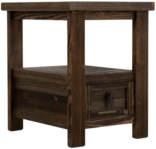 International Furniture Direct Dutton Brown Chairside Table-0